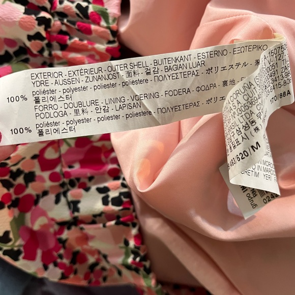 ZARA Pink Floral Lightweight Jacket Sz M - Picture 4 of 6